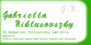gabriella miklusovszky business card